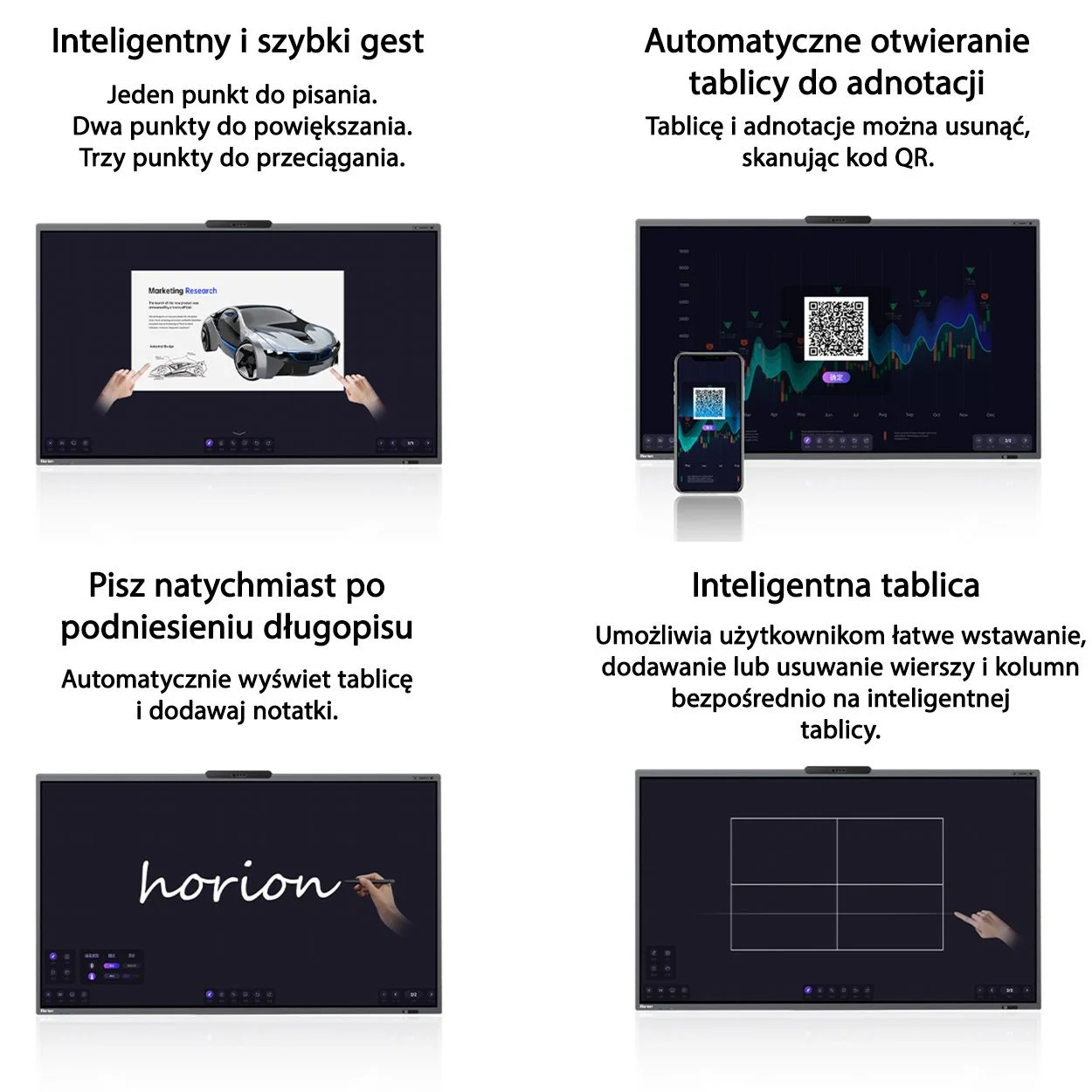 Monitor interaktywny AI Horion 65" 65M6AProV2 Android 14, EDLA, Dual-WIFI, 16GB+256GB Quad Camera – zdjęcie 10