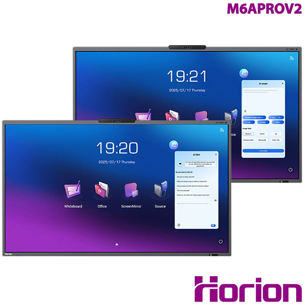 Horion 75" 75M6AProV2 Interactive Display, Android 14, EDLA, AI, Dual-WIFI, 16GB+256GB Quad Camera – image 3