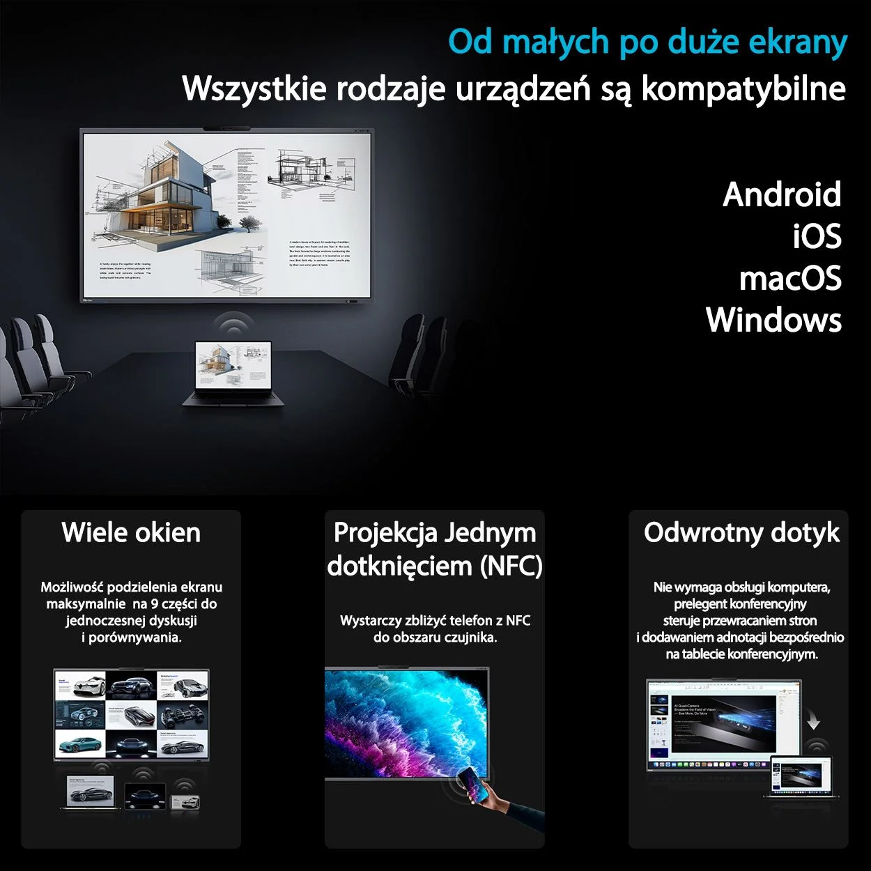 Interaktivní monitor Horion 98" 98M6AProV2 Android 14, EDLA, AI, Dual-WIFI, 16GB+256GB Quad Camera – obrázek 11